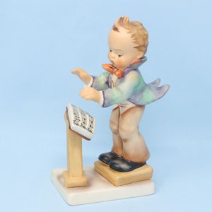 Excellent Vintage 5" Hummel Band Leader #129, TMK6, porcelain Goebel Hummel figurine, boy conductor, musical Hummel, vintage Hummel gift