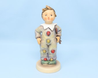 MUY BONITA figura de carnaval de Hummel n.º 328, TMK6, figura de porcelana vintage de Goebel, niño Hummel, payaso Hummel, regalo de coleccionista