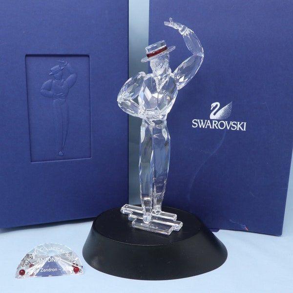 MINT In BOX 8.5" Swarovski Magic of Dance Antonio figurine, SCS 2003, large Swarovski crystal dancer figure, collector or dancer gift