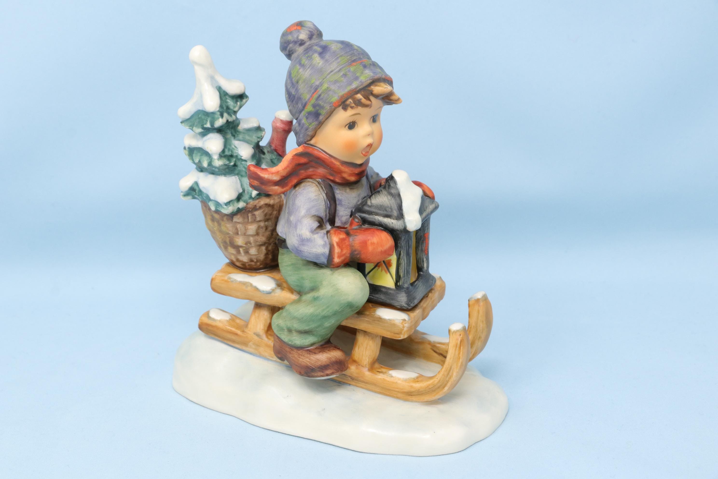 VERY NICE Hummel Figurine Ride Into Christmas #396, 5 3/4