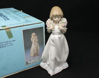 Lladro Spring is Here Girl With Flower Pot Retired Collectible