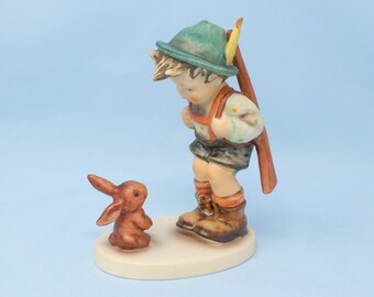 Vintage Hummel Figurine Sensitive Hunter Boy Rabbit 6/0 TMK-1