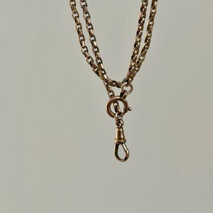 Antique Rolled Gold Longguard Chain Necklace