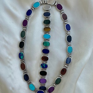 Vintage Chunky Mexican Taxco Necklace and Bracelet Set