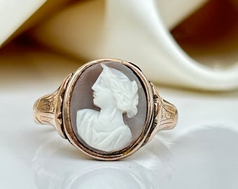 Antique 9ct Gold Cameo Ring