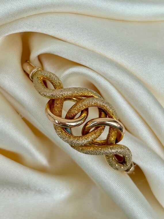 9ct gold knot bangle clearance