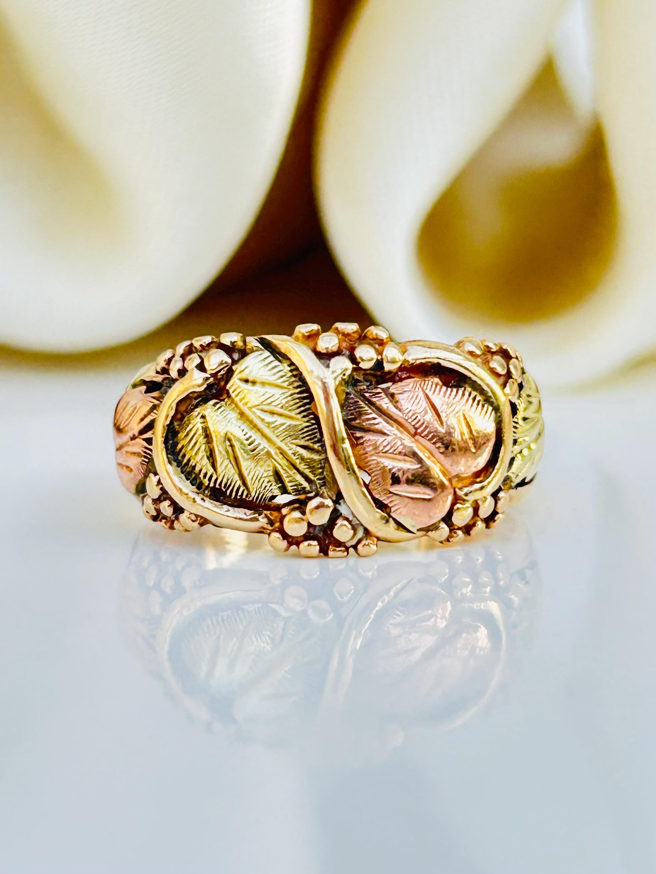Vintage black hills gold jewelry - Etsy 日本