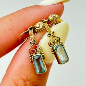 Antique Rolled Gold Screw Back Earrings