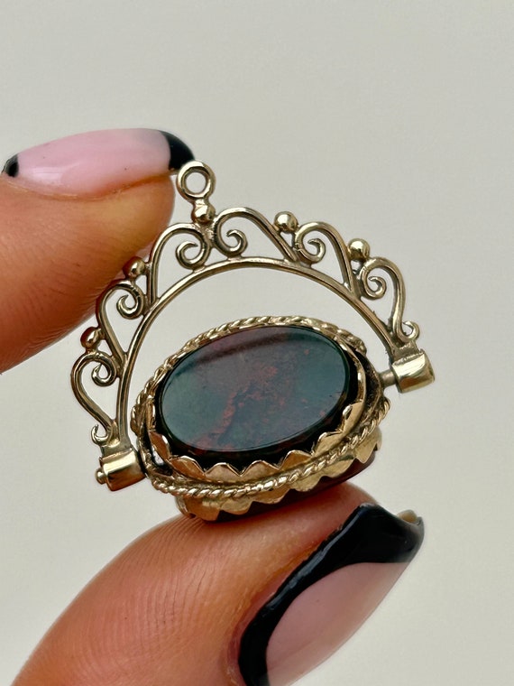 Vintage onyx fob 9ct - Gem