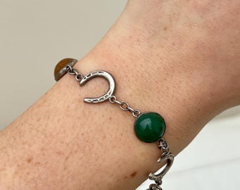 ブレスレット BLENDOFF Vintage Silver Horse Shoe Bracelet Surgical Steel VINTAGE SILVER BRIONI HORSESHOE BRACELET – Tat2 Designs