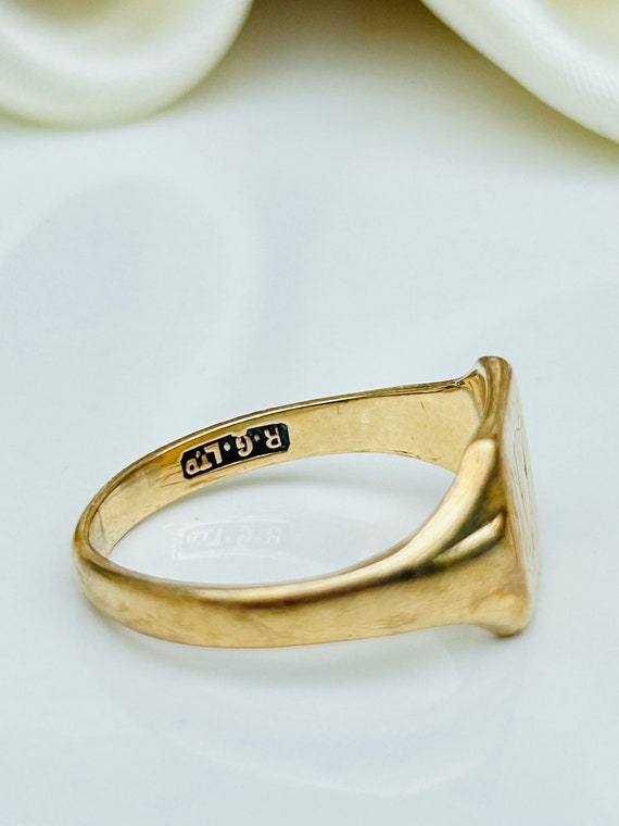 Vintage 9ct Gold Chunkysignet Ring - Etsy
