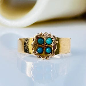 Vintage 9ct Gold Türkis Ring