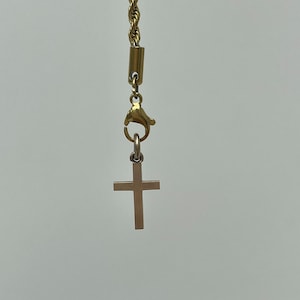 Vintage 9ct Yellow Gold Cross Charm Pendant