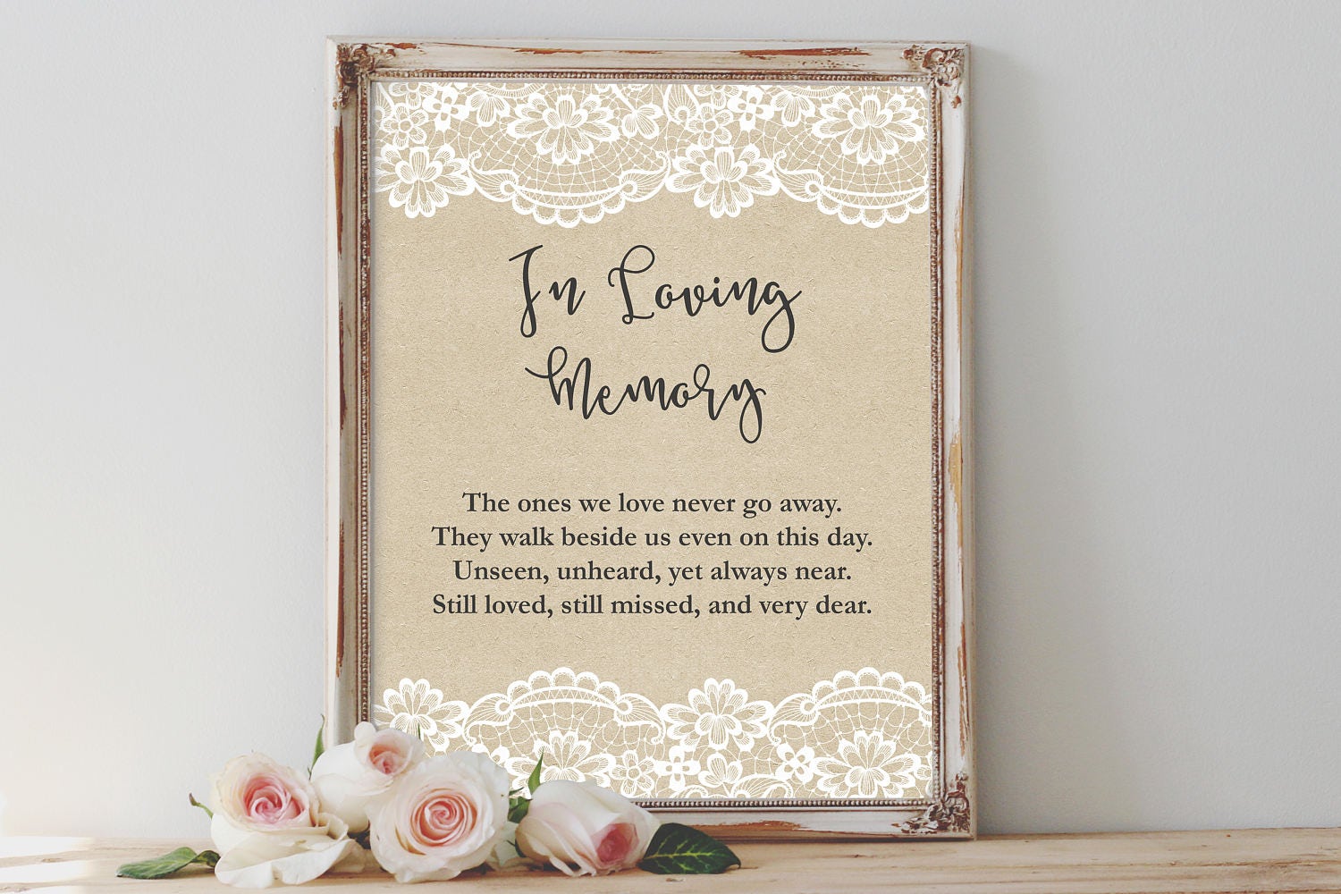In Loving Memory Sign Printable Wedding Memorial Sign Rustic Etsy