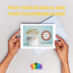 Birthday Scratch Off Cards - Scratcher Card - Secret Surprise Message