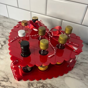 Mini Alcohol Bottle Stand - Heart Cake (Alcohol Not Included)