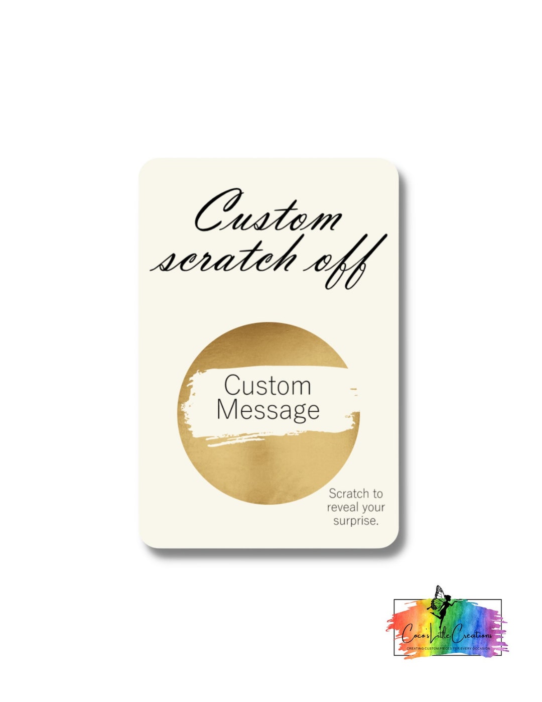Custom Scratch off Cards Scratcher Card Secret Surprise Etsy