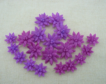 Polymer clay succulents, magenta or puple polymer clay beads, clay succulent, small cactus, 5 pcs,