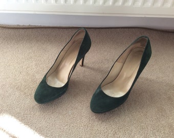 emerald green court shoes uk