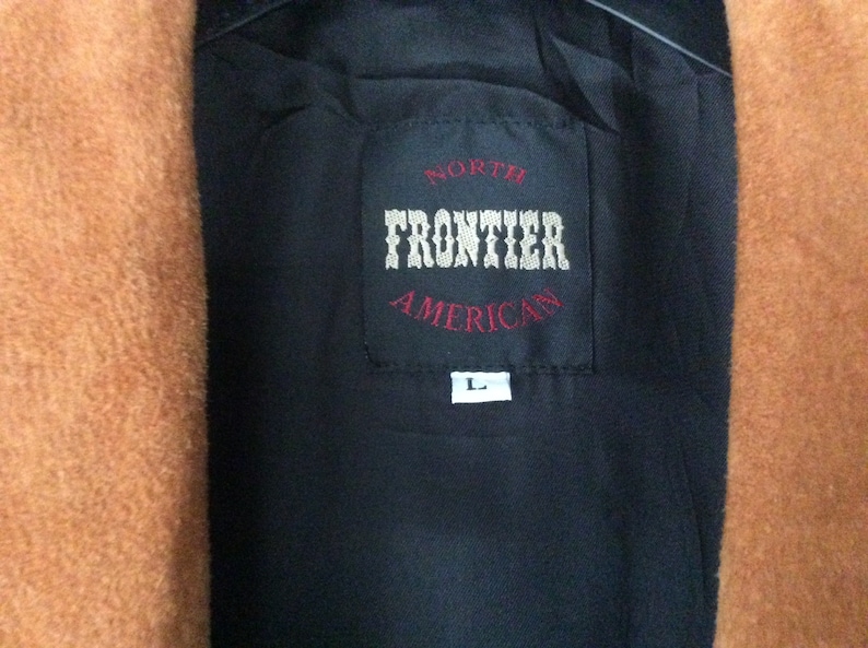 Men\u2019s North American Frontier Cowboy Western Jacket Leather Size: Large
