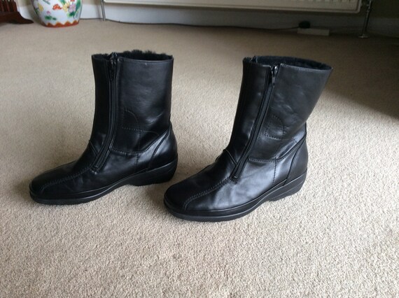 tall black ankle boots