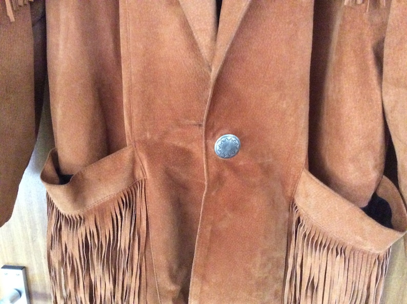 Men\u2019s North American Frontier Cowboy Western Jacket Leather Size: Large