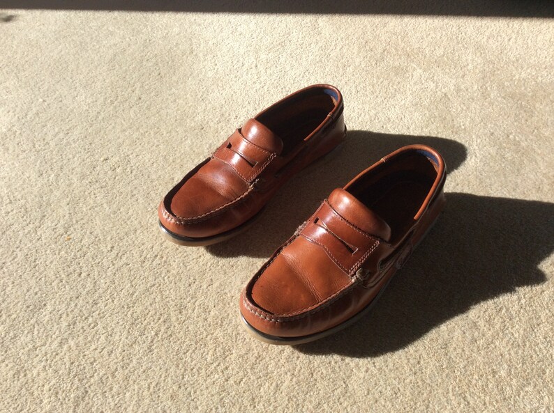 Mens Marks & Spencer American Leather Brown Boat Shoes | Etsy
