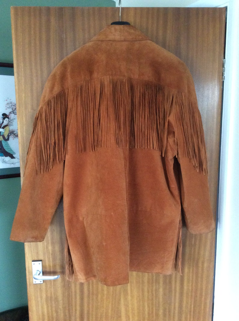 Men\u2019s North American Frontier Cowboy Western Jacket Leather Size: Large