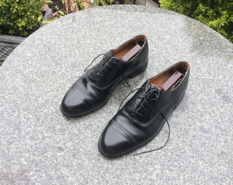 Men's, Bostonian, Black Leather, Oxford, Brogue, Shoes, UK Size 8, US Size 9M