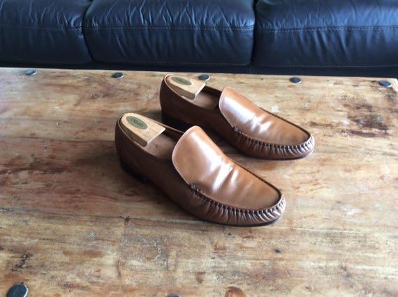 Men's Grenson Brown Leather Moccasins Size: U.K. 10.5 / | Etsy