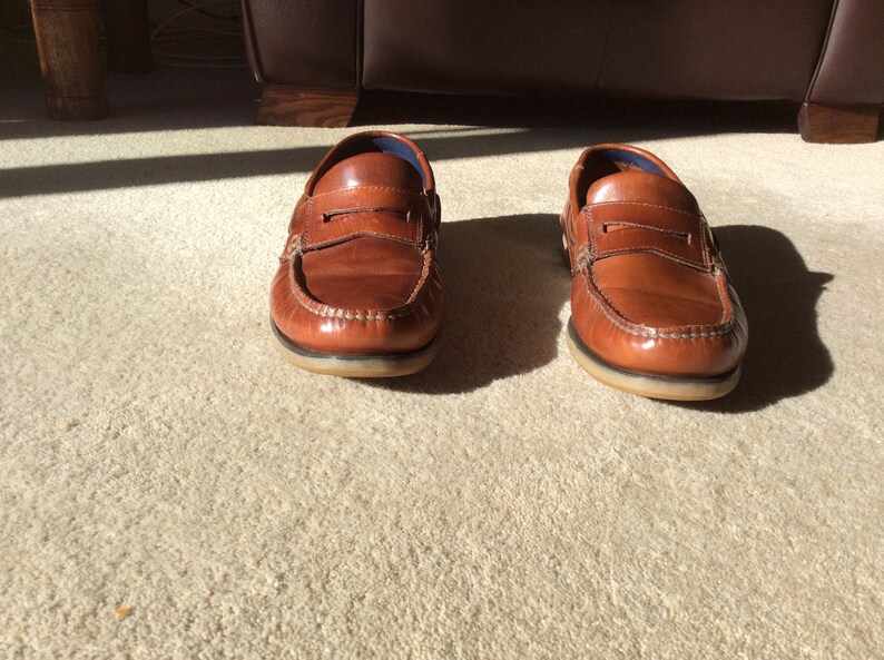 Mens Marks & Spencer American Leather Brown Boat Shoes Etsy