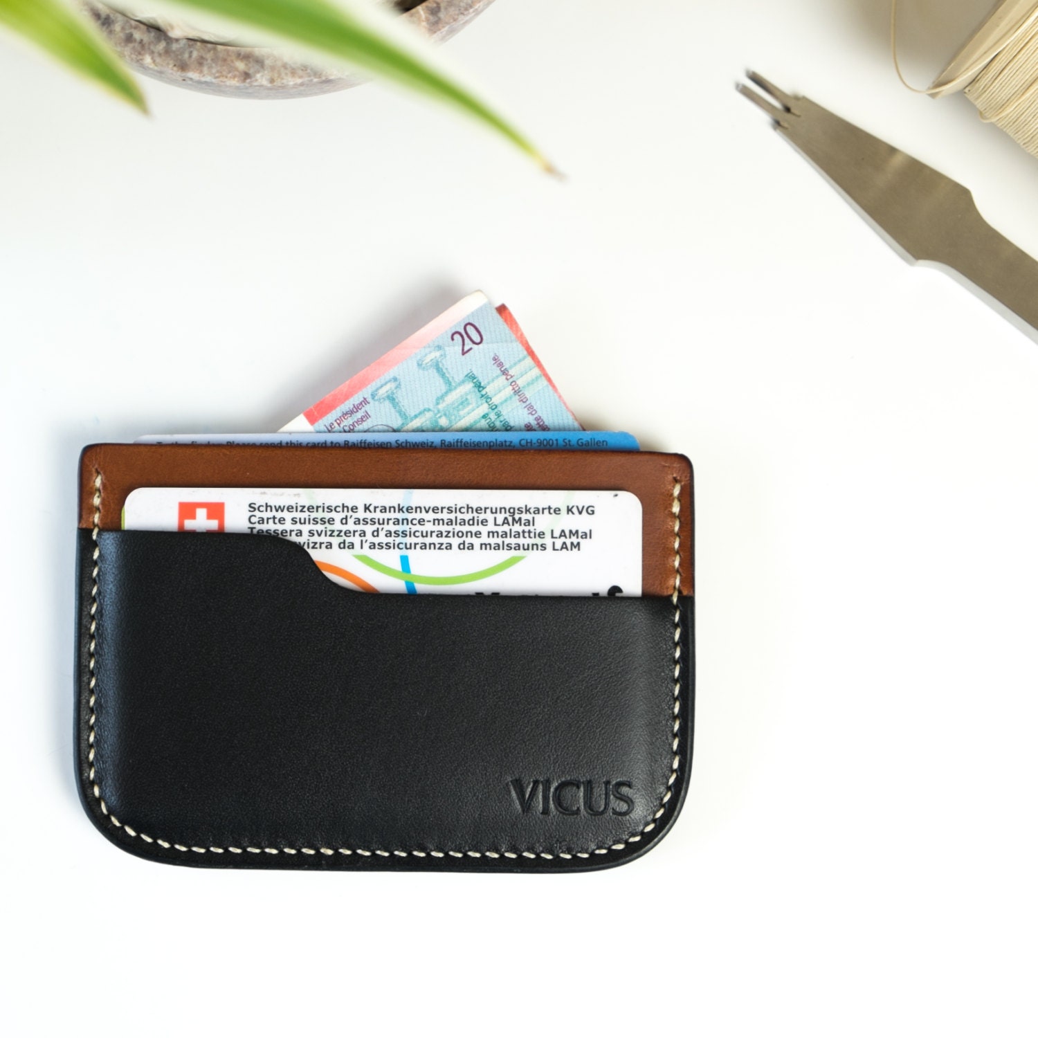 Leather Walletleather Card Walletleather Card Etsy