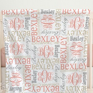 Personalized Baby Blanket, Baby Name Swaddle, Name Reveal Hospital Blanket, Stroller Blanket, Girl Boy, Best Baby Shower Gift! #FN12B