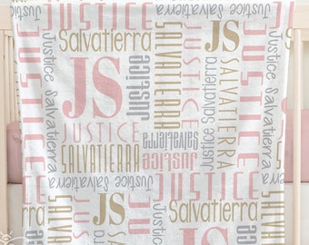 SALE Personalized Baby Blanket, Baby Name Blanket, Nursery Blanket, Stroller Blanket, Baby Girl, Baby Boy, Best Baby Shower Gift! #CG19