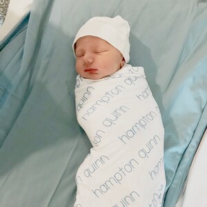Personalized Swaddle, Baby Name Blanket, Hospital Photo, Name Reveal, Baby Boy, Baby Girl, Newborn Wrap, Best Baby Shower Gift #SF17