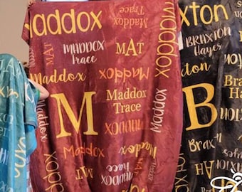 SALE Personalized Name Blanket, Choose Your Color, Custom Big Kid Blanket, Toddler Blanket, Teen Blanket, Boy, Girl, Best Gift #H1018