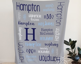 SALE Personalized Name Blanket, Choose Your Color, Custom Big Kid Blanket, Toddler Blanket, Teen Blanket, Boy, Girl, Best Gift #H1018