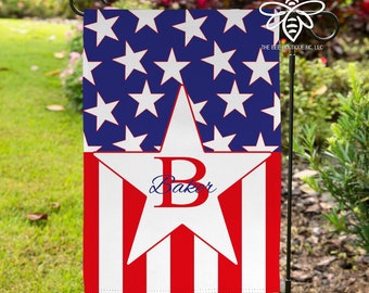 SALE Personalized American Star Flag, Fourth of July Flag, Seasonal Flag, Yard Flag, Garden Flag, House Flag #AS24