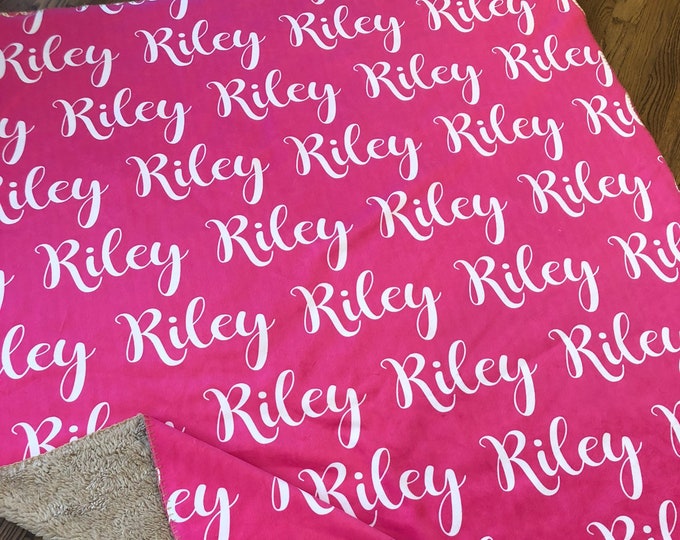 Personalized Blanket, Large Print Name Blanket, Personalize Baby Blanket, Toddler, Kids, Teens, Adult, BEST GIFT!