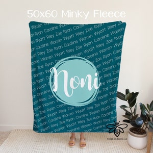 SALE Personalized Family Blanket, Grandparents Blanket, Mother's Day, Father's Day, Mom, Grandma, Dad, Grandpa, BEST GIFT!  #FC1118