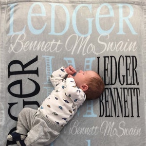 Personalized Baby Blanket, Personalize Swaddle, Name Baby Blanket, Baby Boy, Baby Girl Blanket, Receiving Blanket, Baby Shower #GF616