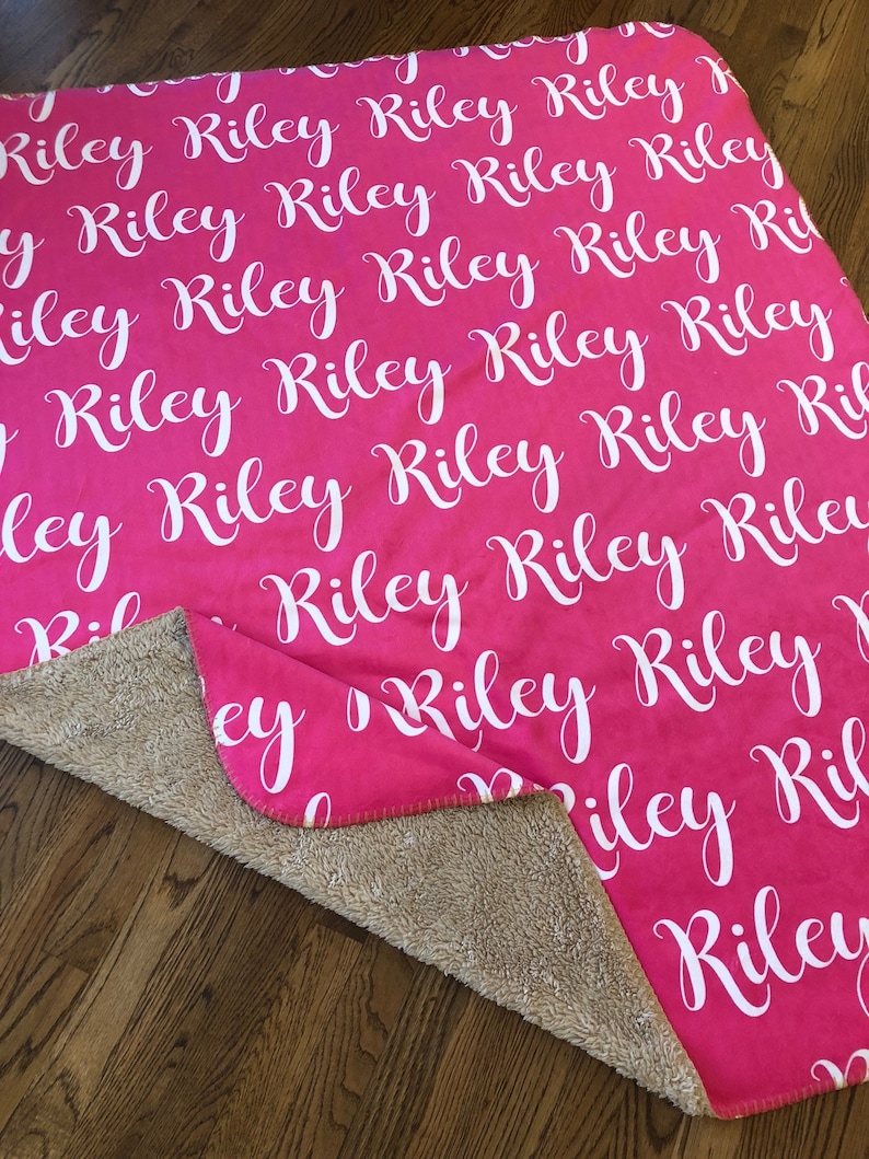 Personalized Blanket Large Print Name Blanket Personalize Etsy
