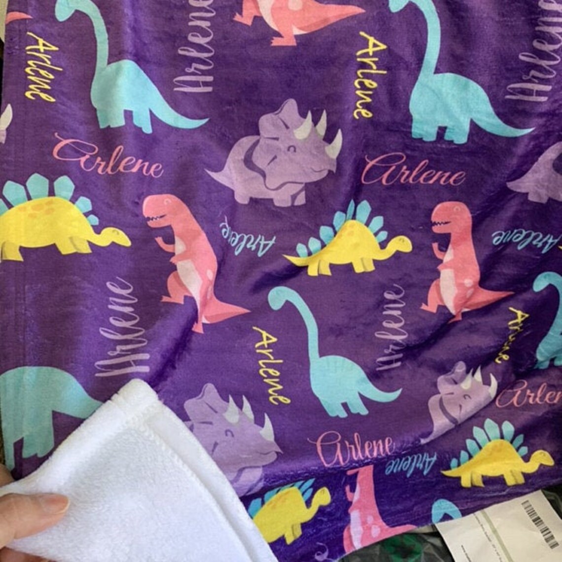 Personalized Dino Blanket Dinosaur Blanket Dino Blanket Etsy