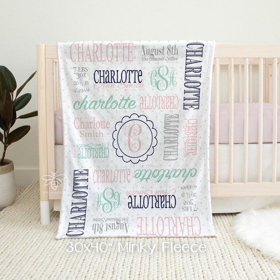 SALE Personalized Baby Blanket, Personalize Swaddle, Name Baby Blanket, Baby Boy, Baby Girl Blanket, Receiving Blanket, Baby Shower #CMG16
