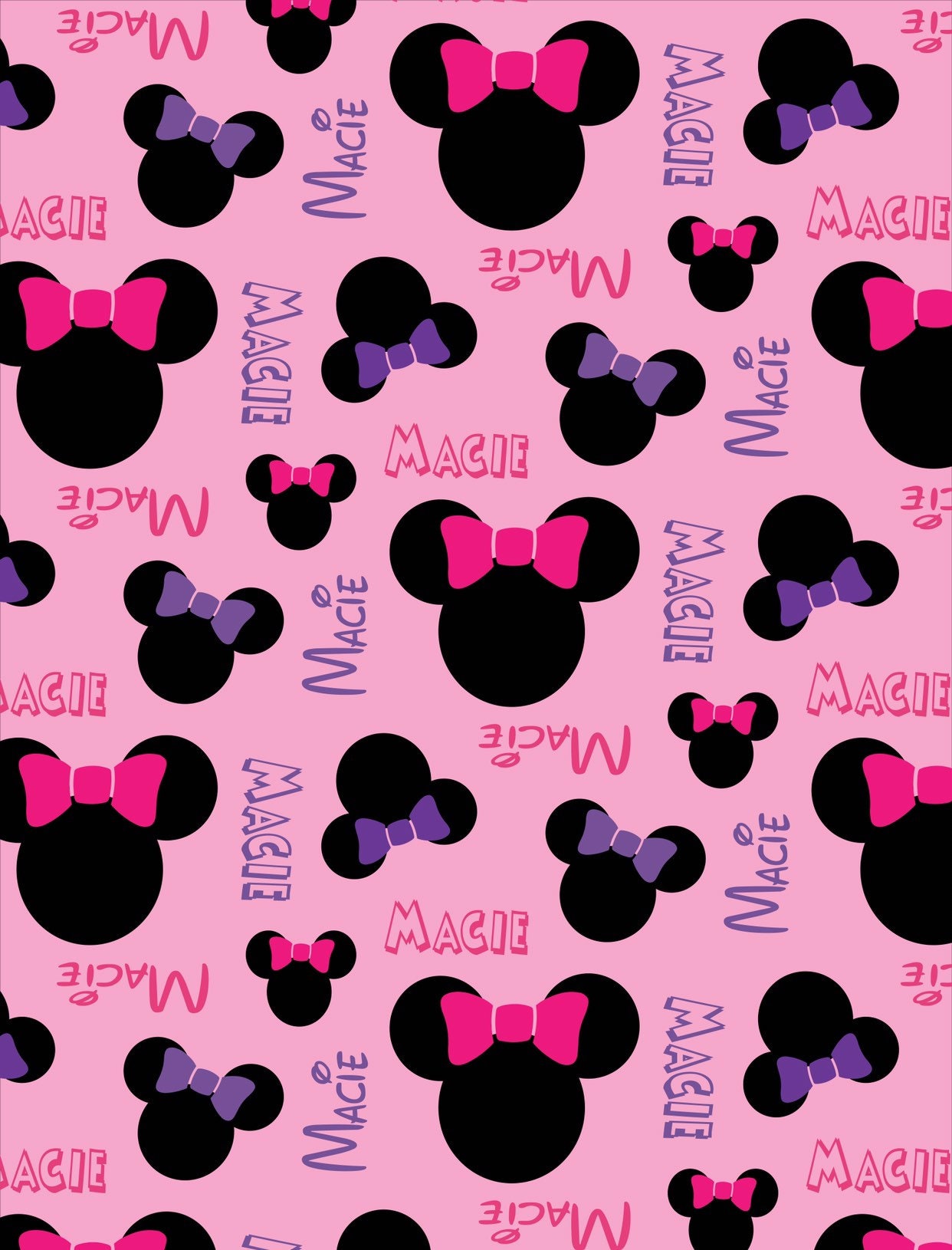 minnie mouse personalized blanket