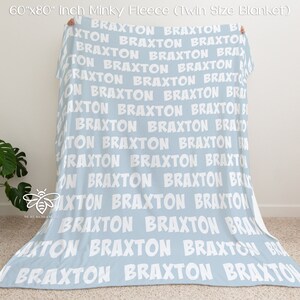 SALE Personalized Blanket Large Print Name Blanket - Etsy