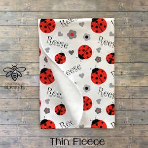 SALE Personalized Ladybug Blanket, Ladybug Swaddle, Little Lady, Little Bug, Baby Name Blanket, Baby Blanket, Baby Shower Gift, #SNLB