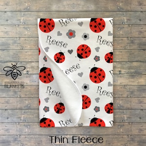 Personalized Ladybug Blanket, Ladybug Swaddle, Little Lady, Little Bug, Baby Name Blanket, Baby Blanket, Baby Shower Gift, #SNLB