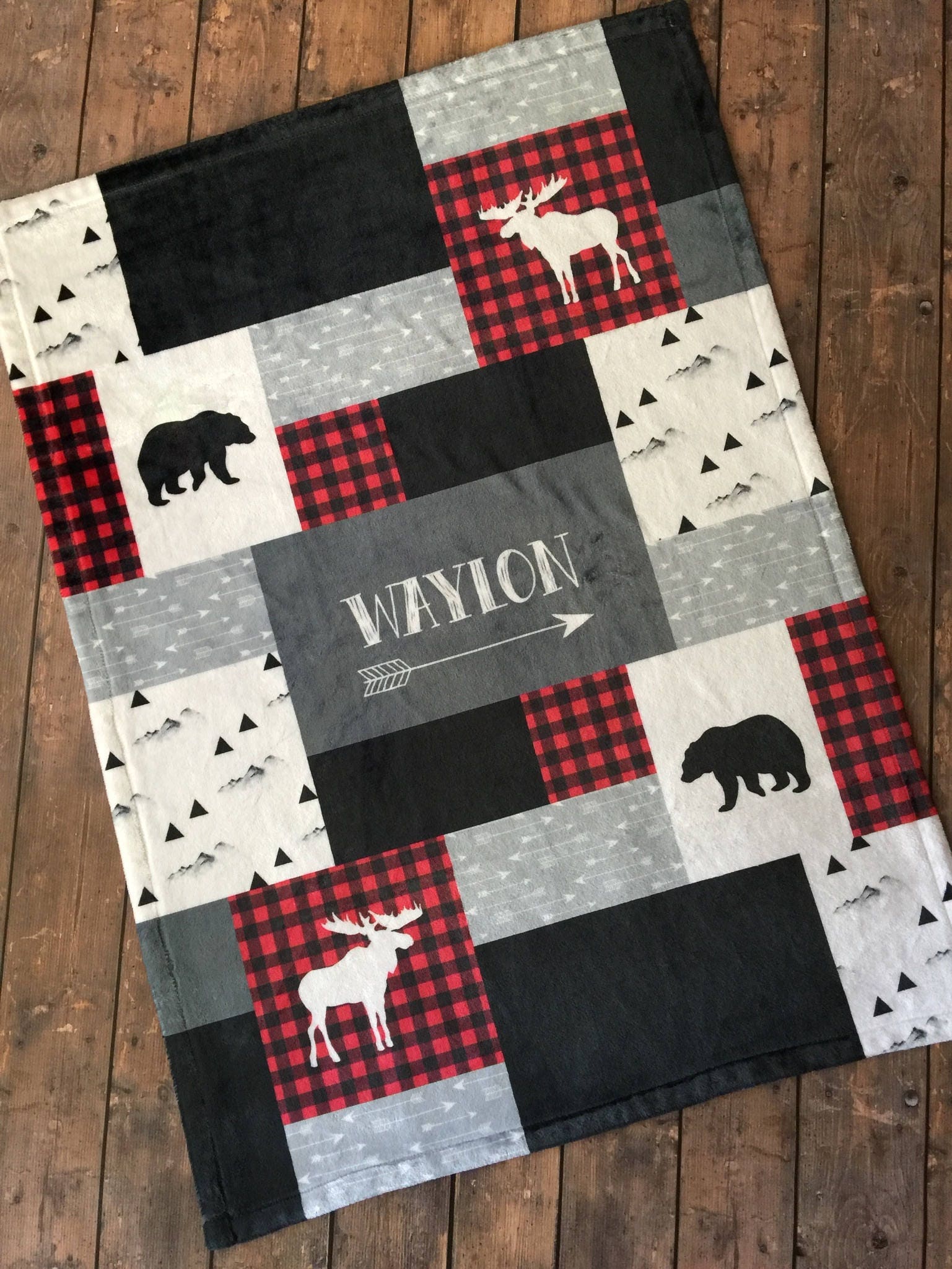 buffalo plaid swaddle blanket