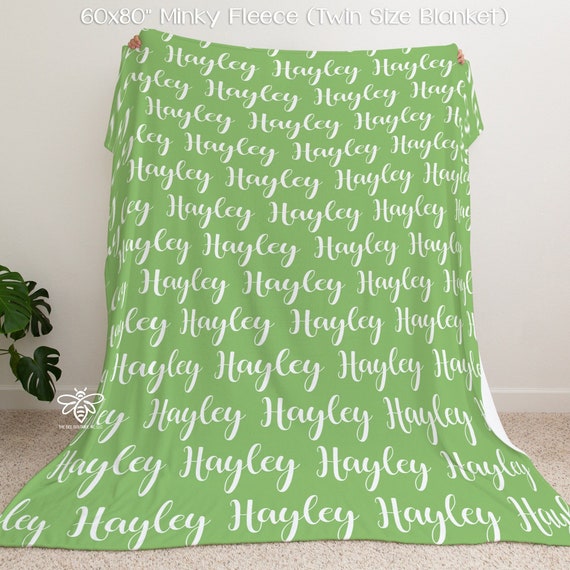 Personalized Blanket, Large Print Name Blanket, Personalize Baby Blanket, Toddler, Kids, Teens, Adult, BEST GIFT! #LF17
